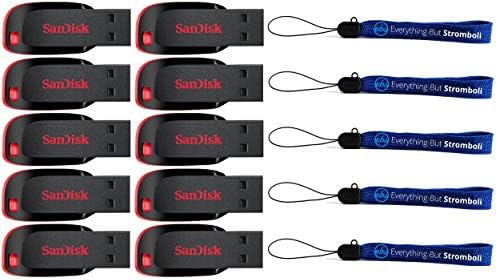 SanDisk Cruzer Blade 16gb (10 x) USB 2.0 Флаш памет Jump Drive, Pen Drive SDCZ50-016G - Комплект от десет опаковки с (5) Всички, с изключение на ремъците Стромболи