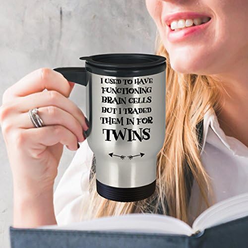 Чаша за мама-Близнак /Чаша за пътуване-чашата за Кафе за майките-Близнаци-подарък за нови майки на Близнаци е Двойна чашата за кафе с капак