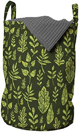 Чанта за дрехи Ambesonne Sage, С Модел от Зелени листа, Композиция, Вдъхновена от Природата, Пресни Дървета в Гората,