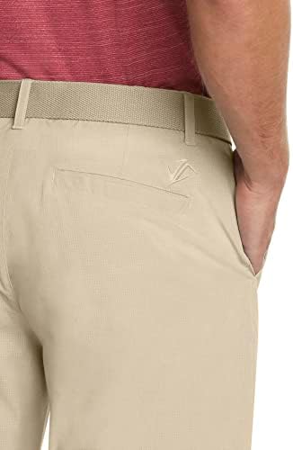 Мъжки къси панталони за голф Dry Fit с Вътрешен шев 10 инча - бързо съхнещи Ежедневни панталони Chinos с Еластичен колан