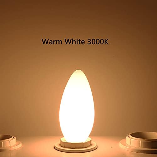 Lxcom Осветление 3 W E14 led Лампи и Свещници 30 W, Еквивалент на Халогенна лампа Топла Бяла светлина 3000 До C35 Led Стъклени Крушки във формата на Свещи Led крушки за осветление д