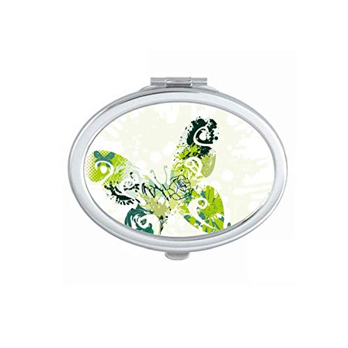 Домашни Любимци Зелена Пеперуда Графити Огледало Портативен Сгъваем Ръчен Грим Двойни Странични Очила