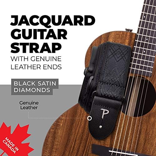 Регулируеми китара колани Perri's Leathers за деца, мъже и жени - Жаккардовый Китара каишка за акустични, басите и електрически