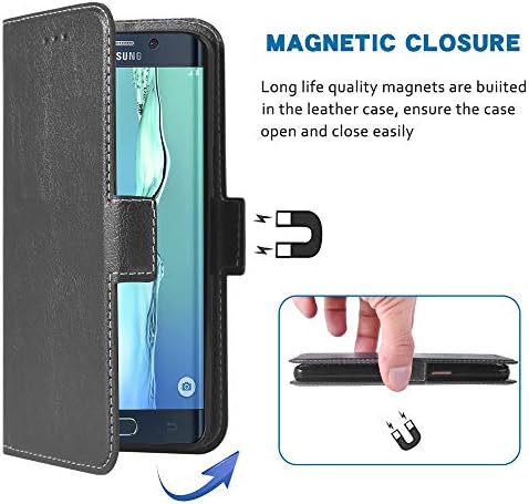 Калъф за телефон Samsung Galaxy S6 Edge Folio Калъф-портфейл с панти капак, Отделения за кредитни карти, Изкуствена кожа,