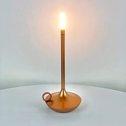 LIUZH Акумулаторна Лампа за Спални, Безжична Сензорна Лампа, Туризъм Свещ, Креативна Настолна лампа, Акумулаторна лампа USB-C (Цвят: D, размер: 15 * 15 * 35 см)