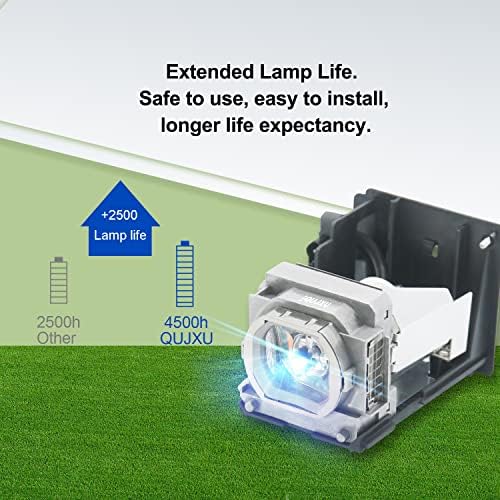 Работа на смени крушка QUJXU VLT-HC5000LP с кутия, Съвместима с Взаимозаменяеми лампа за проектор Mitsubishi HC5500 HC5000 HC4900 HC6000