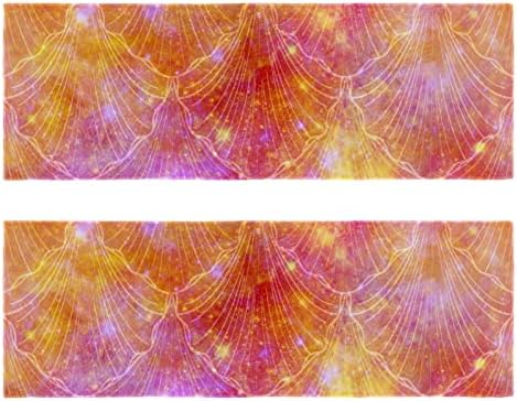 GUEROTKR 2 бр. Кърпа за Йога, Кърпи За Фитнес, Кърпа За Подложка за Йога, Спортни Чаршафи от Пот, Цветни Художествени Модел под формата на Люспи на Галактиката Русалка