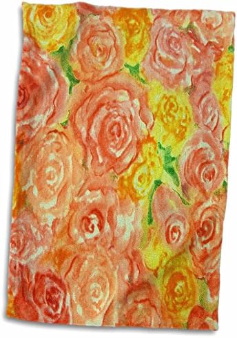 Кърпи 3dRose Florene с абстрактно цветен модел - Зелеви рози - (twl-22580-1)