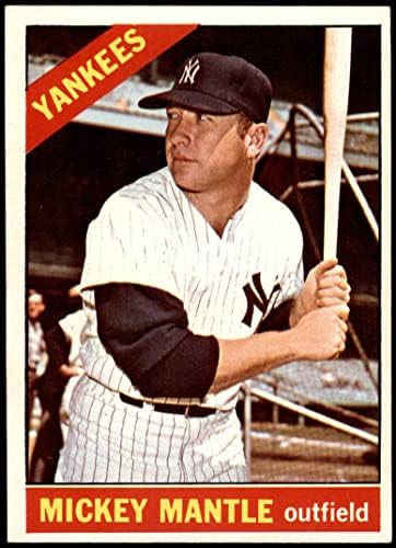 1966 Topps # 50 Мики Мэнтл Ню Йорк Янкис (Бейзболна картичка) БИВШ Янкис