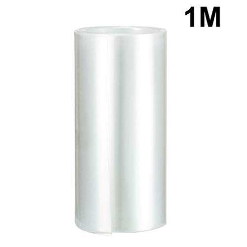 uxcell Акумулаторна Фолио PVC Свиване Тръба 85 мм Фиксирана Дължина-за 18650 Източници на Захранване с Дължина 1 Метър Бистра