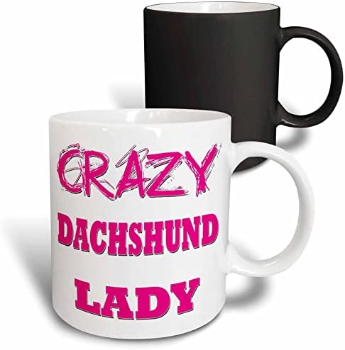 Керамична чаша 3dRose mug_175009_1 Crazy Dachshund Lady, 11 Грама