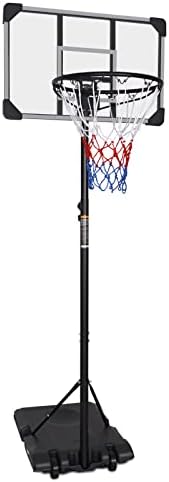 Джобно Баскетболното Пръстен HaoKang Височина 7 метра, с Регулируема Система за Каботажните 28/32 см, с Колела за Наградата