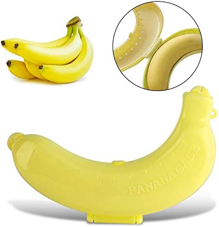 Калъф за Банани, Сладко Контейнер За Съхранение на Плодове с Банан Ланчем за Пътуване на Открито в 3 Цвята (Жълт)