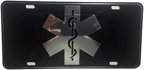 CustoMonsterDesigns EMT MFR Medic EMS Звезда на живот Сверхпрочный Алуминиев Регистрационен номер