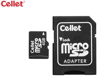Карта памет Cellet microSD 4GB за мобилен телефон Samsung L170 с адаптер за SD карта.