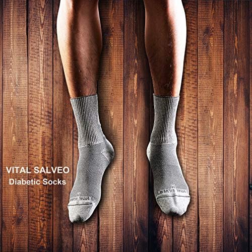 VITAL SALVEO - Меки за нищо не задължаващи Безшевни Диабет чорапи за циркулацията на кръвта - Crew long (1 чифт) S