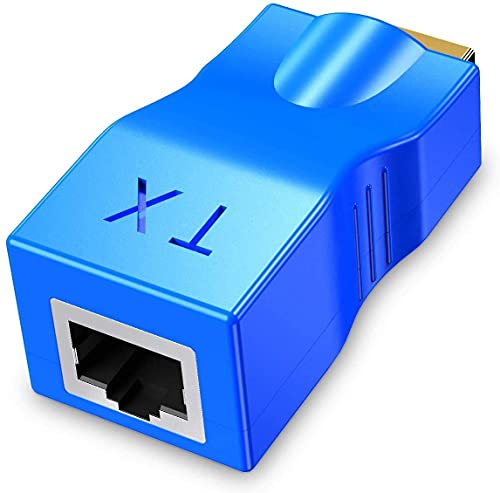 Удължител Eanetf, HDMI, RJ-45 Мрежов конвертор HDMI, RJ-45 Ethernet Чрез Кабелен Сплитер Cat5-e/6 1080p до 30 м/98 фута Повторител за HDTV HDPC PS4 STB