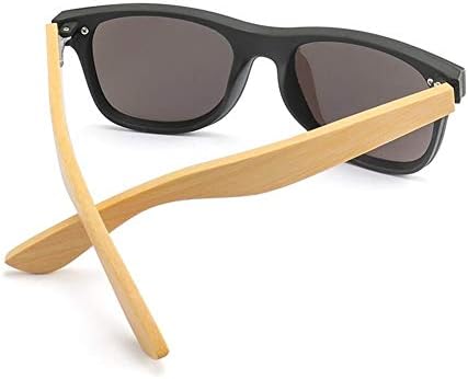 Дървени Слънчеви очила, с Квадратно Бамбуковое огледало за мъже и Жени, Големи Слънчеви очила са Ръчно изработени в стил Ретро (Цвят на лещите: KP8849 C3)