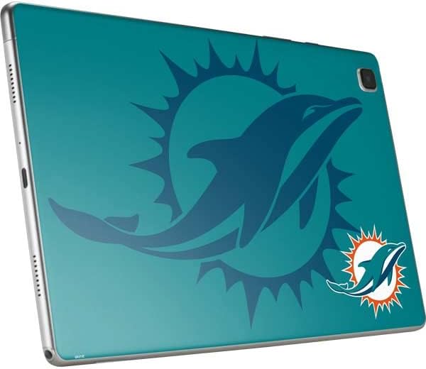 Стикер на таблет Skinit, съвместима с Samsung Galaxy Tab A7 (2021) - Официално лицензиран дизайн NFL Маями Делфините