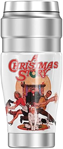 ТЕРМОС A Christmas Story Коледна история Плакат STAINLESS KING Пътен Чаша от Неръждаема Стомана с вакуумна изолация и