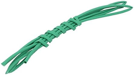 X-DREE Дължина 1 м, вътрешен диаметър 1 мм, свиване тръба с полиолефиновой изолация, тел зелен цвят (дължина 1 м, диаметър