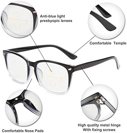Karsaer Прогресивно Многофокусные Очила за Четене, Блокиране на Синята Светлина, за Жени, Мъже, Безлинейные Мултифокална Компютърни Ридеры