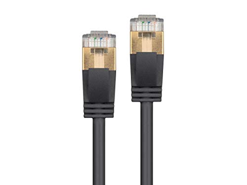 Свързване на Ethernet кабел Monoprice SlimRun основа cat6a - Мрежата за интернет-кабел - RJ-45, Блокирани, STP, Чисти гола носа и горната част на Меден проводник, 36AWG, 5 метра, Черен
