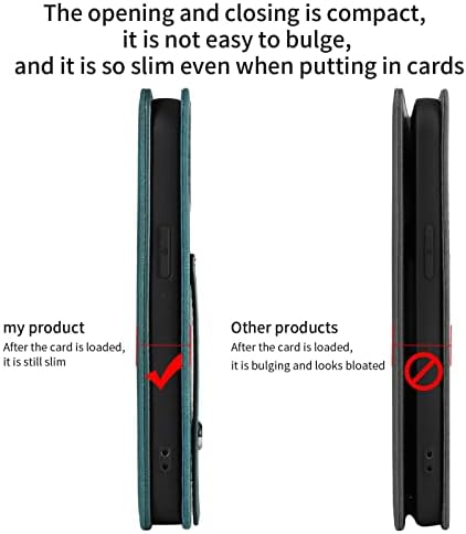 Кожен калъф-портфейл OIOMAGPIE с панти магнитна закопчалка и каишка за китката, калъф Samsung Galaxy A73 а a53 A33 5G Note 20 Ultra, калъф-поставка за карти (Червен, A33 5G)