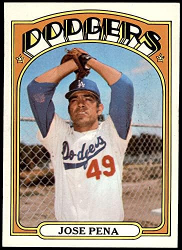1972 Топпс # 322 Хосе Пяна Лос Анджелис Доджърс (Бейзбол карта) EX/MT+ Доджърс