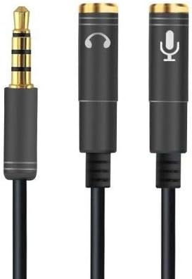 Комбиниран аудио кабел NIUTA 3,5 мм за PS4, Xbox One S, таблети, мобилни телефони, игрови слушалки за PC и преносими