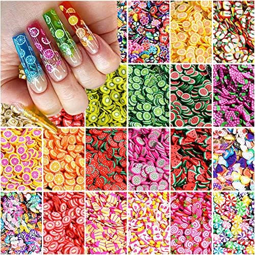 1000 бр/пакет Летни 3D Малки Плодови резени, блясък за нокти, направи си сам, Цветен Дизайн, Акрилна Красота, Аксесоари за дизайн на ноктите от полимерна глина # - (Цвят: PD