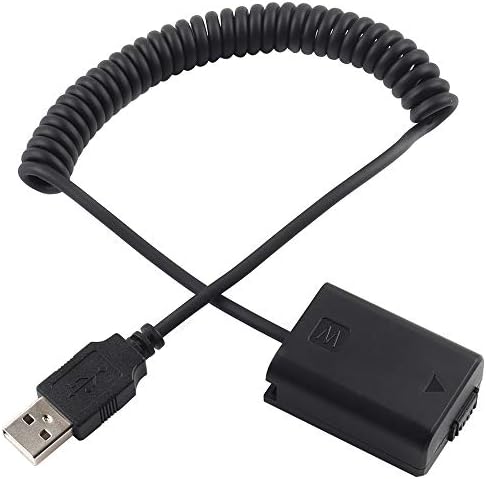 USB захранващ Кабел за Декодиране NP-FW50 Фиктивни на батерията USB адаптер за Sony A6000, A6500, A6300, A6400, A7, A7II,