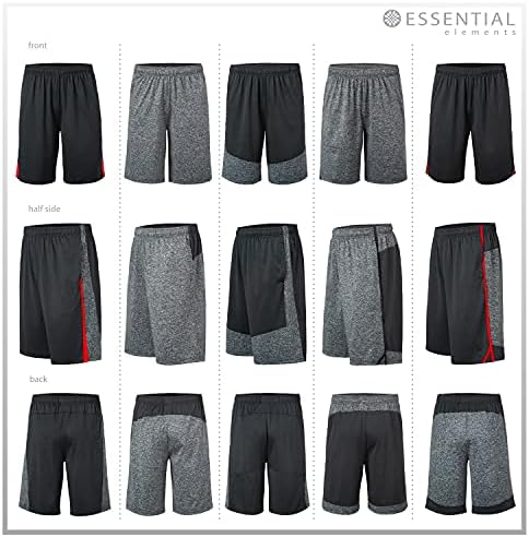 Спортни къси панталони за мъже - 5 опаковки на Мъжки спортни облекла, бързо съхнещи Баскетболни Шорти - Тренировка, Фитнес зала, Джогинг