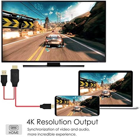 Кабел-адаптер Kkf USB Type C до 4K, HDMI, 6 фута | Високоскоростен HDMI кабел, 4K @ 30 Hz, Ultra HD, огледален кабел