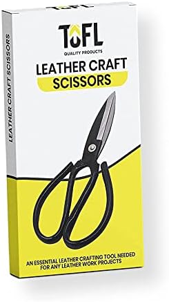 Ножици за бродерия от кожата TOFL - Тежки ножици за рязане на дебели кожи - Многофункционален инструмент за бродерия