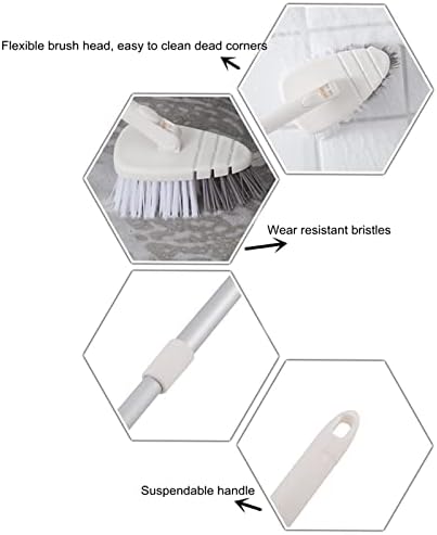 Четка за почистване на плочки в банята, Многофункционален Инструмент за почистване на четки за къпане с Дълга дръжка