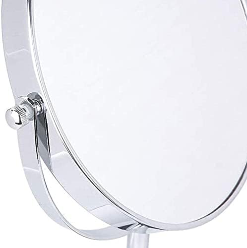 Тоалетен огледало WOQO Огледало за грим, Десктоп Двустранно огледало с 3-кратно увеличение, Козметично огледало със завъртане на 360 °, Огледало за баня, Огледало за ба?