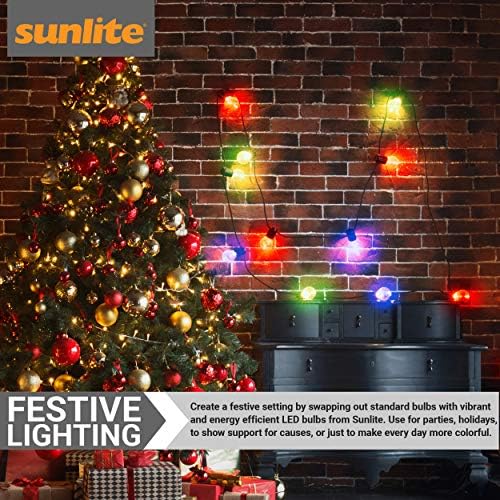 Декоративни коледни празници led лампи с нажежаема жичка Sunlite 45169-СУ, 2 W, Средна база (E26), с регулируема яркост,