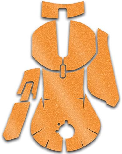 Гланцирана лъскава обвивка MightySkins е Съвместим с игри на мишката SteelSeries Съперник 5 - Однотонно-orange | Защитно,