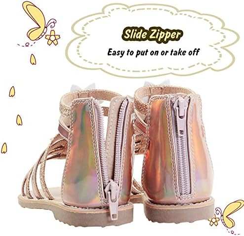 Vonair/ Бели Сандали за момичета, Прекрасна Лятна Дишащи обувки с отворени пръсти на Гумени подметки (Малко дете/Голямо бебе)