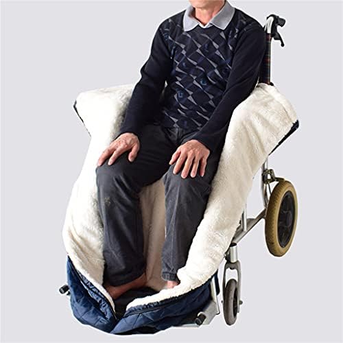 SLYNSW Плюшен руното лигавицата, топло за инвалидна количка, Одеало за инвалидни колички, Зимна чанта за крака, облегалка