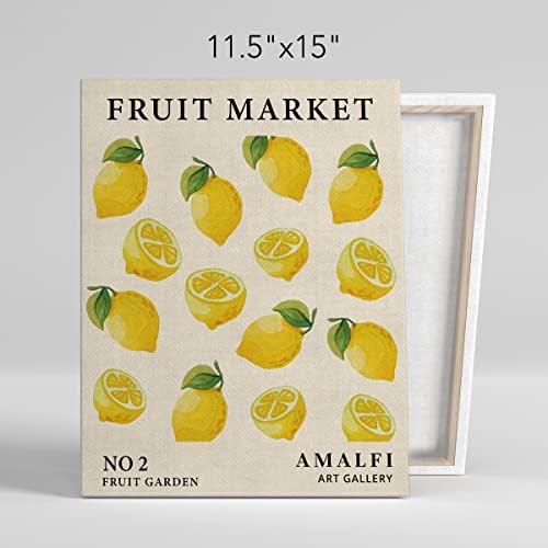 На пазара на Лимонови Плодове NISTOMISU Отпечатъци върху Платно Стенен Декор с Модерни Лимони Платно Художествена Знак