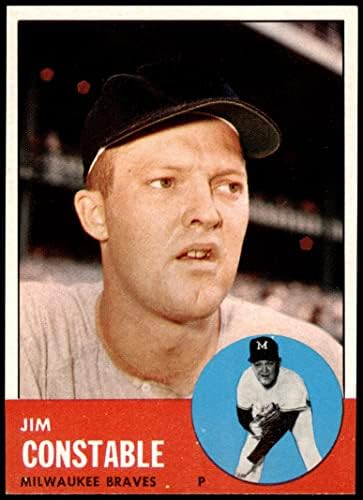 1963 Topps # 411 Джим Полицая Милуоки Брейвз (Бейзболна картичка) Ню Йорк / MT Braves