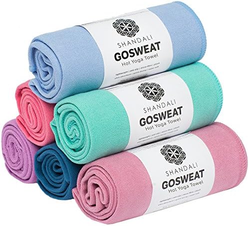 Нескользящее с топла кърпа за йога Shandali GoSweat с суперпоглощающей мека замшевой микрофиброй различни цветове за бикрам йога пилатес и постелки за йога.
