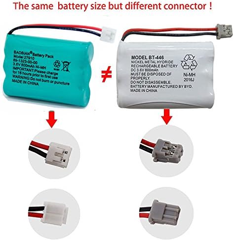 Акумулаторна батерия за безжичен телефон BAOBIAN 27910 е Съвместима с V-Tech 89-1323-00-00 Vtech 27910 I6725 Motorola