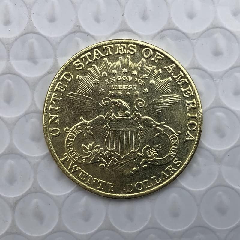 1883P Версия на Съединените Щати От 20 Златни Монети Антични Месинг Чуждестранни Възпоменателни Монети Ръчно изработени 34 мм