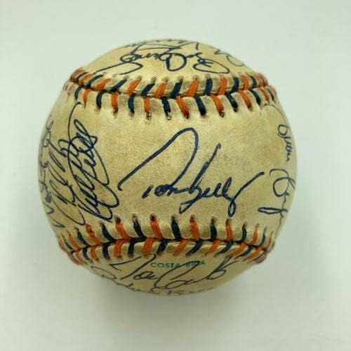 1992 Екипът на All Star Game Подписа бейзболен договор с Кърби Пакеттом , Кэлом Рипкеном - младши , JSA COA - Бейзболни