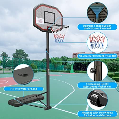 Джобно Баскетболното Пръстен Rakon с регулируема височина и система за Каботажните, 43 на Задния панел