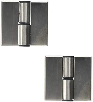 LDEXIN 2 елемента Самозакрывающаяся Вратата Линия за Разделяне на Обществени Тоалетни от Неръждаема Стомана, Повърхностен Монтаж, 2,8 x 2,6 / 70 mm x 65 mm