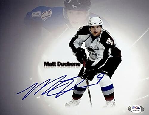 Мат Дюшен Подписа Снимка 8x10 NHL Avalanche PSA AK11697 с автограф - Снимки от НХЛ